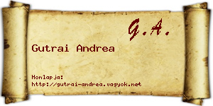 Gutrai Andrea névjegykártya